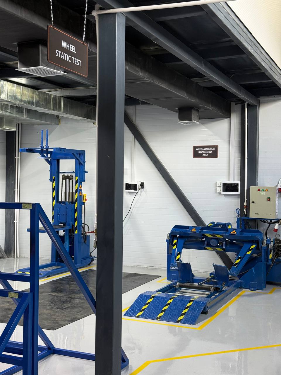 Wheel static test area